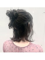 アンジェリカ 鹿児島中央タワー店(ANGELICA)&nbsp;ANGELICA【篠原ひとみ】　暗色アッシュグレージュ×ハーフアップ