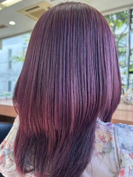 ルカ(RUKA)の写真/髪色で魅せる…ツヤ感たっぷりの美髪に◎上質なカラー剤と高い技術で、周りと差がつく褒められヘアに♪
