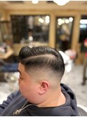【LUDLOW　BLUNT】七三フェードカットサイドパートバーバーヘア