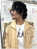 メンズ×ロン毛パーマ