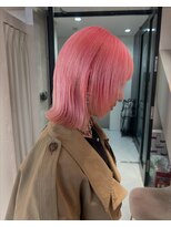 ユアーズヘア 新宿三丁目店(youres hair)&nbsp;ピンクカラー/ピンクベージュ/くびれボブ