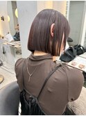 イメチェン外ハネボブ美髪ワイドバング顔周りレイヤーカット