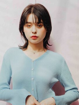 リュープリエ 笹塚(Lieu plie) ボブベースミディアムウルフ×シースルーバング