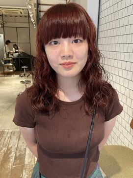 ナリー(Nary) 暖色カラー＋パーマ/畑段/Nary六角/京都美容室