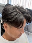 MEN’S HAIR/サーフカール/刈り上げセンターパート/津田沼