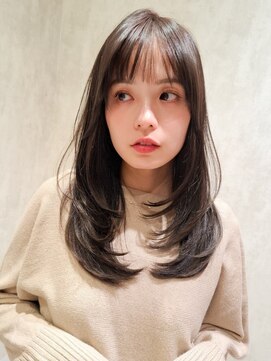 レイヤーカット*シースルーバング*グレージュカラー*髪質改善