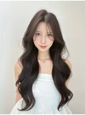 20代30代大人可愛いロングスタイル顔周りカット原宿
