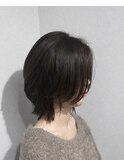 ミディアムレイヤー/くびれレイヤー/暗めカラー/グレージュ/野方