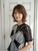 アロマ ヘアー ルーム 新宿3号店(AROMA hair room)&nbsp;外ハネボブ/おしゃれ女子/ひし形レイヤーボブ/前髪カット/新宿