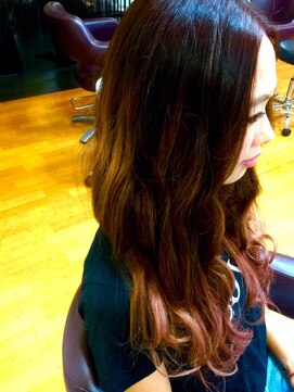 てふてふ美容室 グラデーションカラー