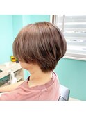 ハンサムショート　ミルクティーベージュ