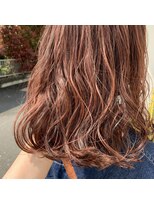 ヘアーメイク ララ(HAIR MAKE LALA)&nbsp;ハイトーンメッシュ細め＋オレンジベージュ