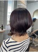 冬におすすめ◎ピンクブラウン+レイヤースタイル