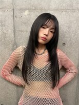 ノラ ヘアーサロン(NORA HAIR SALON)&nbsp;【akane】韓国軽めロングレイヤーカットシースルー前髪おくれ毛