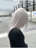 ブリーチダブルカラーホワイトカラーインナーカラー裾カラー艶髪