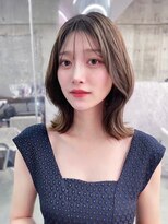 フィヴェント(Fivent)&nbsp;黒髪ボブルフネビージュ小顔ワンレン顔まわり韓国レイヤーカット