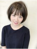 ショートヘア　前髪　黒髪　暗髪