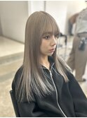 20代/30代/ハイトーン/ケアブリーチ/グレージュ/ツヤ髪スタイル