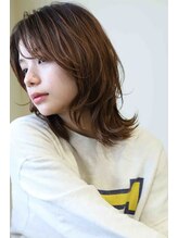ヘアーアンドメイク エイダ(hair&make eida) デザインカラーオリーブベージュウェットヘア【神保町】