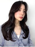 小顔レイヤー艶髪カラーミディアムレイヤー顔まわり
