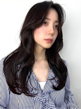 イヴォーク トーキョー(EVOKE TOKYO) 小顔レイヤー艶髪カラーミディアムレイヤー顔まわり