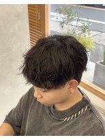 エッジ(EDGE)&nbsp;大分メンズ無造作シャドウルーズパーマレイヤーショートマッシュ