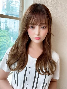 アフロート エル 錦糸町(AFLOAT L) 小顔に見える前髪!くびれレイヤー × オリーブグレージュ