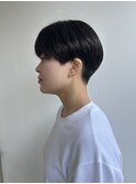 柔らかフォルムの刈り上げマッシュ