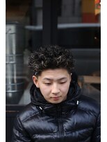 ノイセル 心斎橋(Noisyle)&nbsp;MEN’S HAIR/サーフカール/刈り上げセンターパート/心斎橋S