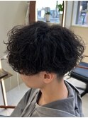 シャドウパーマ×メンズマッシュ