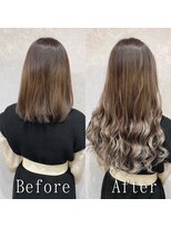 エクステ専門店あるじゃんすー 小倉店&nbsp;マロンベージュ#シールエクステ#グラデーションカラー#卵型#大宮