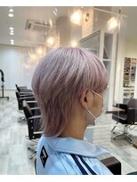 リッシュ 四街道店(Lish)&nbsp;メンズマッシュウルフ×White pink