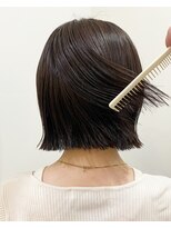 エフ ヘアーアンドリラクゼーション(F. hair & relaxation)&nbsp;20代 ぷつボブ 切りっぱなし 外ハネボブ