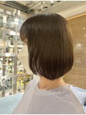 小顔補正立体カット×ナチュラル丸みボブ 10代20代30代40代50代