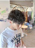メンズ 波巻きパーマ 重ため