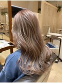 ダブルカラーでアッシュベージュ