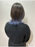 20代30代ラベンダーブルーインナーカラーイヤリングカラー池袋