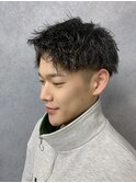 短髪×ツイストパーマ
