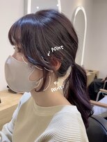 ジーナ 流山おおたかの森(Zina)&nbsp;イヤリングカラー×ラベンダーカラー×お顔周りカット