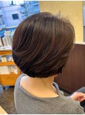 40代50代大人ボブ顔周りレイヤー根元パーマ白髪染め髪質改善