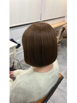 シアン 立川店(Shian)&nbsp;オリーブベージュ×ぱつっとボブ