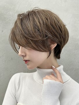 ロンドエニカ 大宮(Lond enika) イメチェン外ハネボブ美髪ワイドバングレイヤーショート/大宮