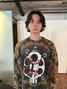 ノラジャーニー(NORA Journey) メンズボブウルフメンズミディアムレイヤーカットメンズウルフ