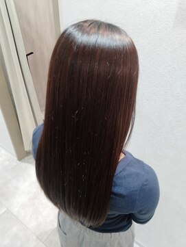 ネーヴェ(neve) 艶感ブラウン×ナチュラルロングストレート