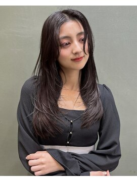 アンフィニー 仙台(ANFINI) 小顔髪質改善仙台縮毛矯正レイヤーカットココアベージュ韓国前髪