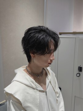 アレアル 広島並木通り店(ALEAR) シースルーバング/センターパート/メンズカット