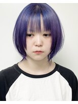 モリオフロムロンドン 原宿本店(morio from London)&nbsp;【morio原宿】顔まわりレイヤーダブルカラーパープルカラー