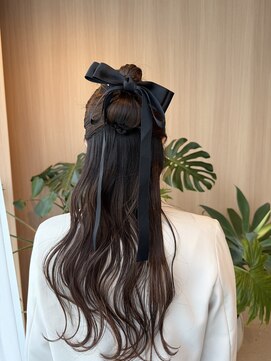 【中里恵梨】ハーフアップ/カチモリヘア/ゆるまきヘア/ロング