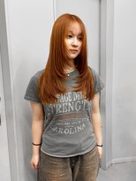 ヴァーディ オモテサンドウ(Vardy omotesando) orange/オレンジブラウン レイヤーカット ブリーチカラー