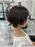 肩上ボブ大人可愛いボブひし形ボブアッシュベージュ